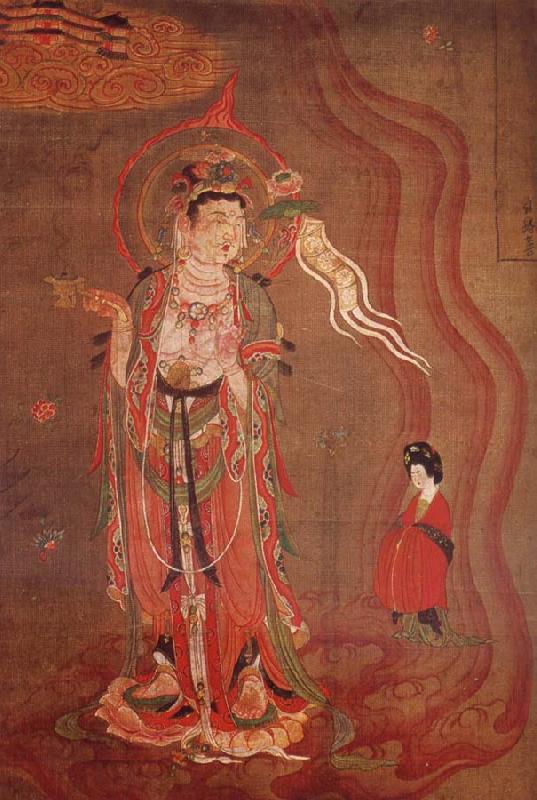 unknow artist Guanyin as-guide of the souls, from Dunhuna oil painting picture